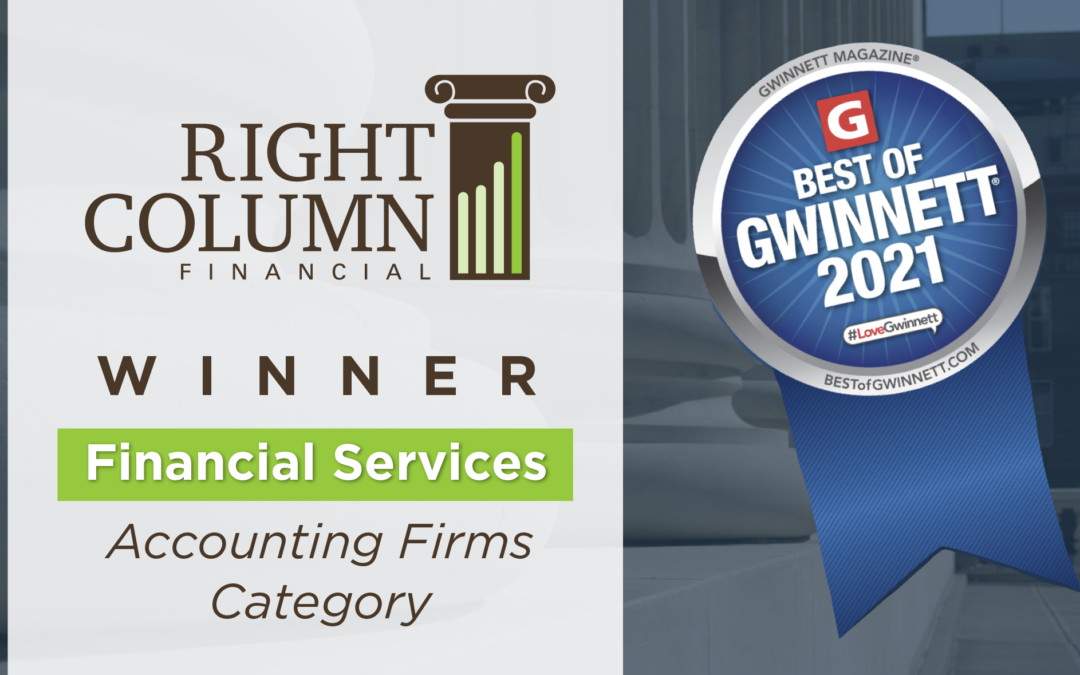 Right Column Financial Wins Best of Gwinnett Award